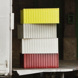 Container DS is a series of furniture that looks like miniature shipping containers.