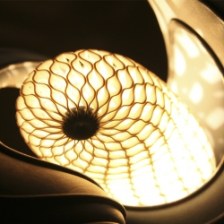 Cocoon Lamp by voxel-studio, 3d printing powerd by Objet Technologies.