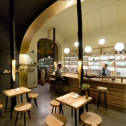 Tea Mountain, new tea shop in Prague, designed by a1architects.