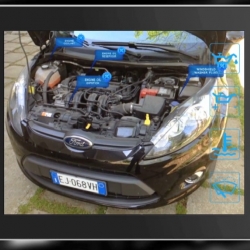 A preview of the new ARmedia 3D Tracker supporting ordinary maintenance of a real Ford engine. 