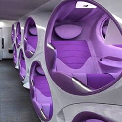 'Air Lair' is the latest concept in airplane seating by FactoryDesign and Contour Aerospace: the double-decker pods.