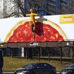 Dairy Farmers of Canada is launching an outdoor campaign of their Canadian ad "All You Need Is Cheese", designed by Taxi and inspired by children's imagination
