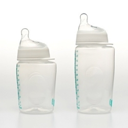 Pentagram's Daniel Weil has redesigned the baby bottle. After discovering that original bottles had the some dimensions as Coca-Cola bottles,Weil designed this one to be reminiscent of takeaway coffee cups.