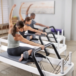 Allegro Pilates Reformer redesign for Balanced Body. IDEO partnered with Balanced Body to maximize the reformer’s functionality while simplifying all the interaction points.
