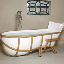 Dutch designer Thomas Linssen of Studio Thol decided to take a slightly different approach to bathtub design with this armchair inspired tub.