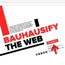 Bauhausify The Web - Putting words and visuals  at an angle makes everything look more dynamic and interesting. Yet the Web is and has always been boringly straight. This bookmarklet that lets you see the web in a new, more interesting way.