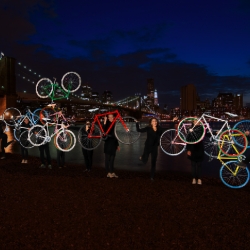 Late night photoshoot in Dumbo, NY. Find the bike you like just got a new perspective.