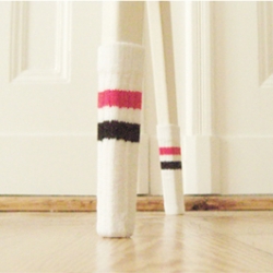 Chris and Ruby made these personality socks for table legs, simply to spice up you furniture!