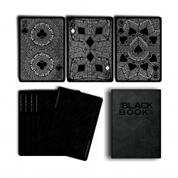 The Black Book of Cards, Typographic Deck of Playing Cards, visually intoxicating, with a sharp design, something completely new.
