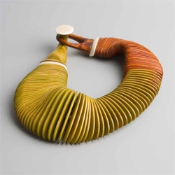 Completely beautiful and utterly bizarre--wooden necklaces by Norwegian artist Liv Blåvarp