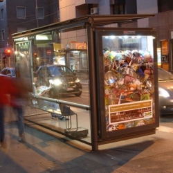 To promote its kitchen lockers, Ikea Italy replaced bus shelter poster, with kitchenwares. The tagline "It's easy to tidy up the kitchen" makes the message clear.  