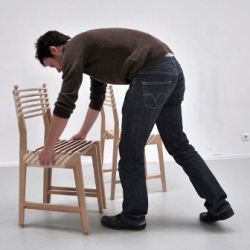 "Triplette", a three in one chair imagined by french designer Paul Menand.