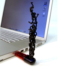 Chris Jackson's 'Data Stream' is a sculptural addition to the USB key.