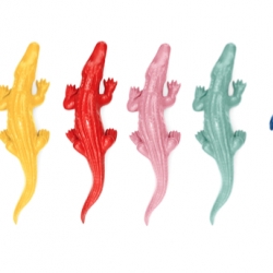 Colourful crocodiles made of fiberglas