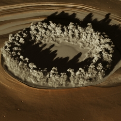 GALE is a crater on Mars near the northwestern part of the Aeolis quadrangle at  5.4°S 137.8°E.