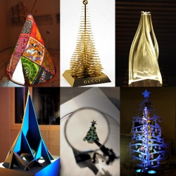 The 14th “Les Sapins de Noel des Createurs” (Designer Christmas Trees) Charity Auction included trees by 24 designers such as Gucci, Hermes, Louis Vuitton, Stella McCartney, DSquared, Jean Paul Gaultier.