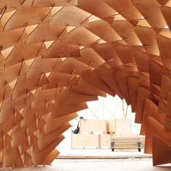 The Dragon Skin Pavilion is an architectural installation designed and built for the 2011-12 Hong Kong & Shenzhen Bi-City Biennale of Urbanism Architecture.