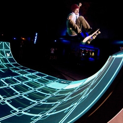 The making of a ground breaking new skateboard installation by ENESS [see #36792] created for the Premiere of Tron Legacy in the streets of Melbourne, Australia.