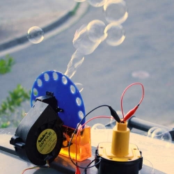 Instructions for making your own bubble machine, from almost any material! An easy and fun first electronics project.