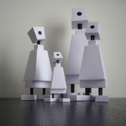Italy's own toy designer Filippo Perin has recently created these paper toys.