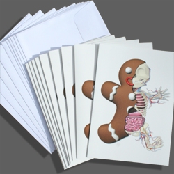 Gingerbread Man Anatomy Holiday cards.