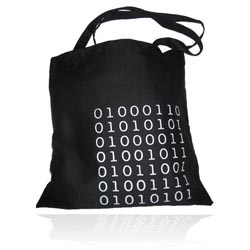 This geeky canvas Binary Code Tote Bag comes with the message F*ck You (in Binary) on the front. Great for geeks who are perpetually having a bad day!