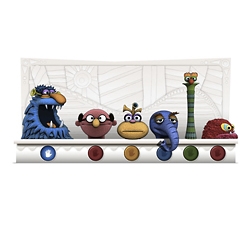 Today's interactive Google Doodle { Sept 24th } Happy 75th Birthday, Jim Hensen.

