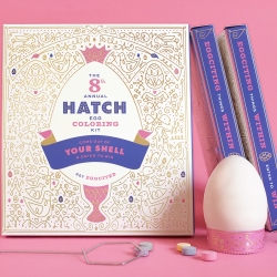 Every year in anticipation of spring, we send these eggsellent little packages to clients and friends hoping that recipients of the kits (or anyone else who’s game) will dye, design, decorate, and compete for the annually coveted prize of the Hatch SF Egg Contest.