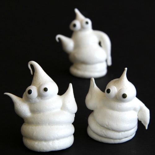 Haunted Halloween Ghost Meringue Cookies