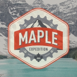 Logo designed by Jason Hines to commemorate the 1,000 mile bicycle ride from Banff, AB to Jackson, WY four friends did over the summer.