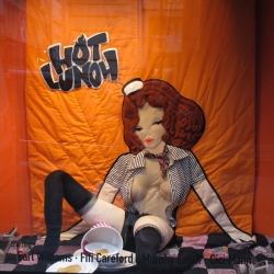 The 'Quilty Pleasure' rear window displays at Liberty's store in London