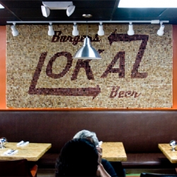 Take a look at the branding + typography from 6,950 wine corks, plus the identity and art created for LoKal, neighborhood burger and beer joint located in bohemian Coconut Grove, Florida.