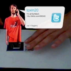 New example of "Augmented Business Card" by Jonas (display Twitter status and more...)