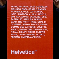 Helvetica Poster - Widely used font that many brands/companies use as their logo’s font. 