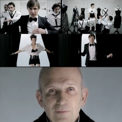 Jean Paul Gaultier makes a cameo in the fun music video for 'Boys & Girls', shot at his couture house in Paris.