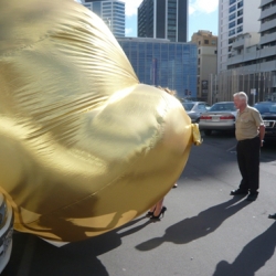 New art project by visiting German artist Ines Tartler - turning your car into a piece of art while you shop at Britomart, NZ.