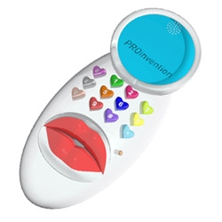 Send and receive remote kisses with the Kiss Phone featuring prominent lips that measure the temperature and even the 'sucking force' of your kisses prior to transmitting. The mind Boggles.