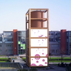 “The Flower Tower” c/o Via Durando 10, Milan /an installation by DuPont™ Corian®, Avantgarde, TechLab Italia, Lorenz*Kaz, with the support of Politecnicodi Milano 