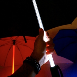 light saber umbrella - doubles as a flashlight... looks good, keeps you dry, lights the way and the sky
