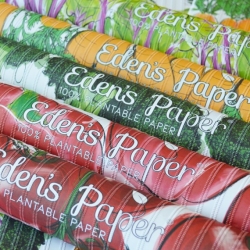 Eden's Paper - wrapping paper you can plant instead of trash... with built in seeds, you can grow superfoods, flowers, and more!