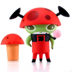 OMG Naal by Nathan Jurevicius ~ can't believe this adorable little guy is 50% off ~ SO perfect for stocking stuffing ~ here he is in the Mushroom Lover mode, and also comes with Action Hero helmet, spiders and mushrooms!