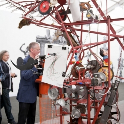 Michael Landy's 'Credit Card Destroying Machine' at the Frieze Art Fair in London.