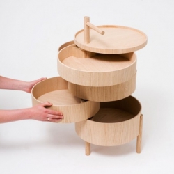 Mushiki, the  bamboo compartmentalized table system - a new design developed by Okay Studio member Tomás Alonso.