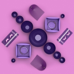 Fun images of kaleidoscope-like compositions showcasing Normann Copenhagen products.