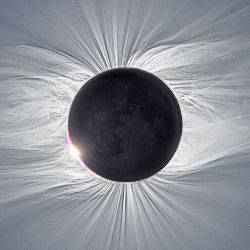Amazing composite images by Czech photographer Miloslav Druckmüller capture the moon during a total solar eclipse, revealing a vast solar corona.