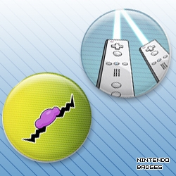 Great Wii and Wario Badges from Nacho Yague, avaliable on his prickie shop