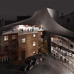 'Show Under Skin' -The New Riga Theater Reconstruction Competition honorable mention project by Latvian architects NRJA. 
