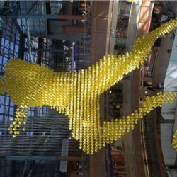 Nike builds World Cup sculpture out of 3,000 footballs. Dubbed Ballman, the sculpture is located in the atrium of the Carlton Centre shopping mall, Johannesburg