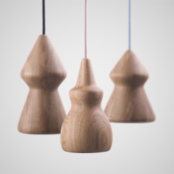 Nojar (Oak) Lamps by Enrico Zanolla - Walking in the Northeast forest, observing shapes of trees in the winter and emphasizing their silhouettes in three lamps is the starting point of Nojar collection. 