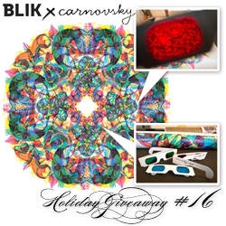 Holiday Giveaway #16: Blik x Carnovsky! 5 winners will get the mesmerizing wall sticker of their choice - these stunning stickers look so different with the various colored glasses...